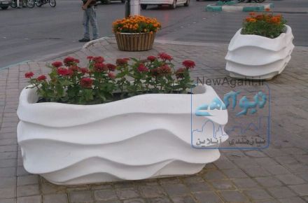 تولید انواع گلدانهای فایبر گلاس  زرین کار صفاهان