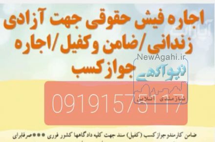 اجاره فیش حقوقی/ضمانت دادگاه/ضامن کارمند رسمی/کفالت/کفیل