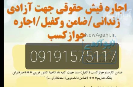 اجاره فیش حقوقی/ضمانت دادگاه/ضامن کارمند رسمی/کفالت/کفیل