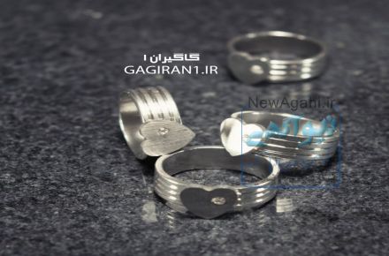 حلقه دست استیل طرح رینگ و قلب