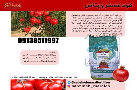فروش کود فسفرو پتاس _سبزینه مارال۰۹۱۳۸۵۱۱۹۹۷