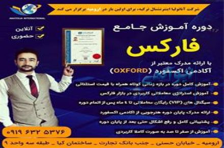 آموزش حرفه ای بازارهای مالی و فارکس در ارومیه و سراسر کشور