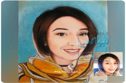 سفارش سیاه قلم چهره و چهره رنگی