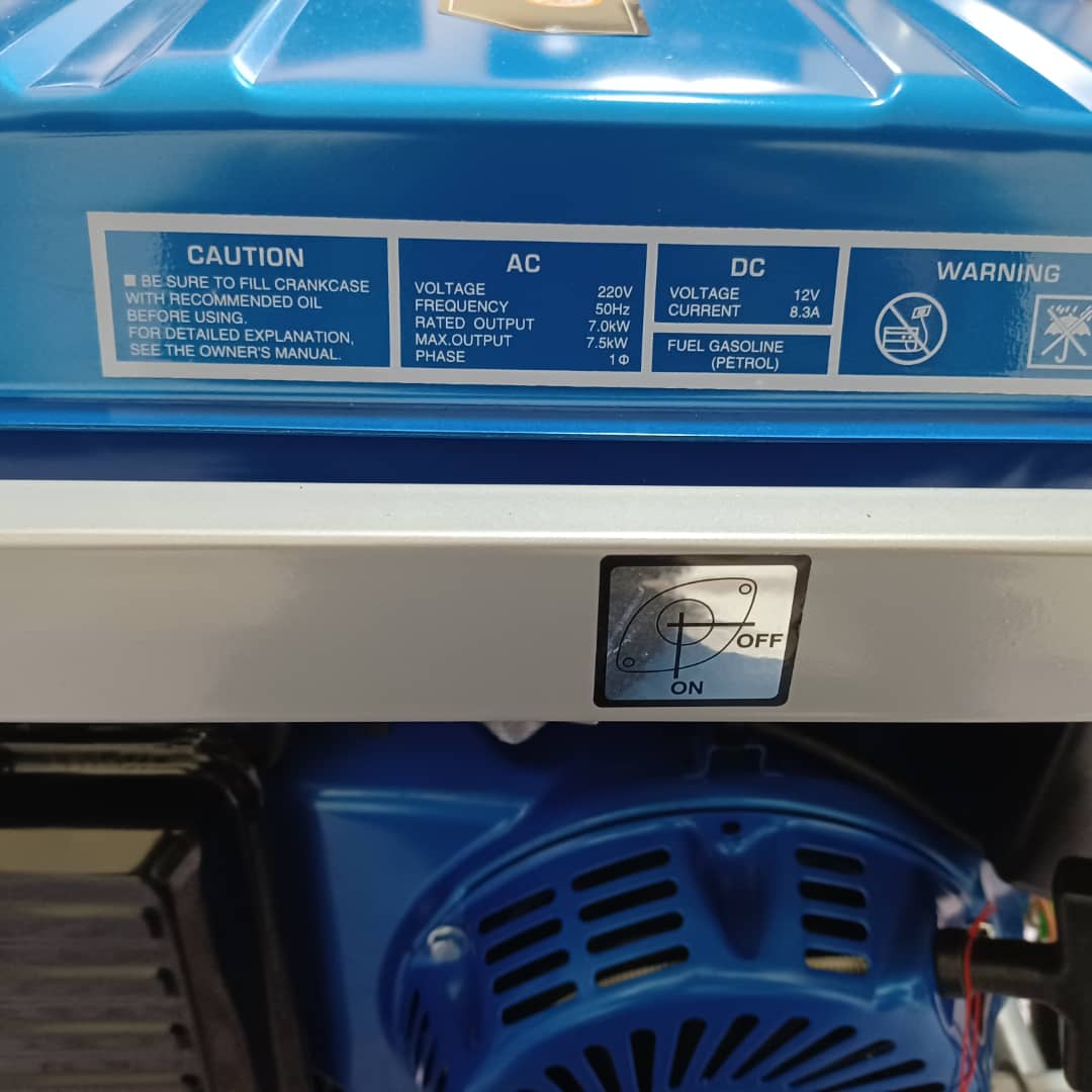 موتور برق بنزینی 7.5 کیلو وات اکسل