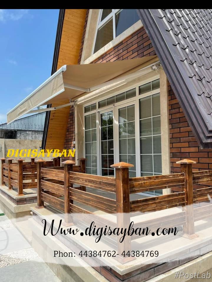 سایبان بازویی زنجیری و سیم بکسلی