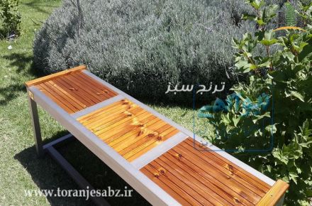 نیمکت باغی و ویلایی آلومینیوم - چوب ترموود