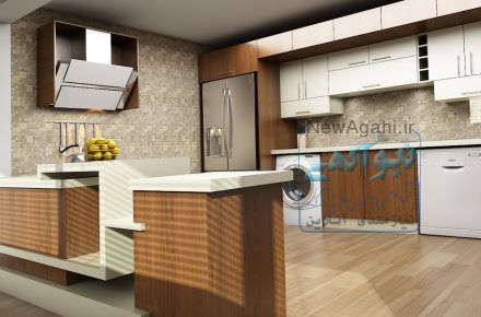 کابینت کلبه چوبی