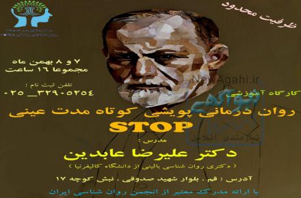 کارگاه آموزشی " رواندرمانی روانپویشی کوتاه مدت عینی STOP "
