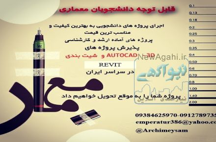 انجام پروژه های دانشجویی معماری
