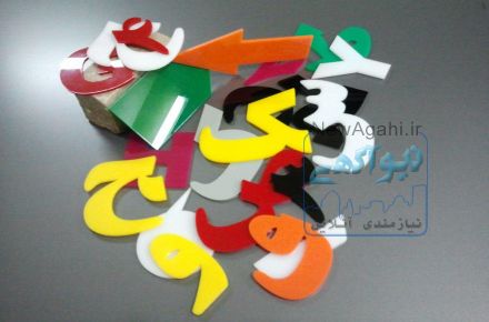 جورچین حروف فارسی و اعداد و حروف انگلیسی علی
