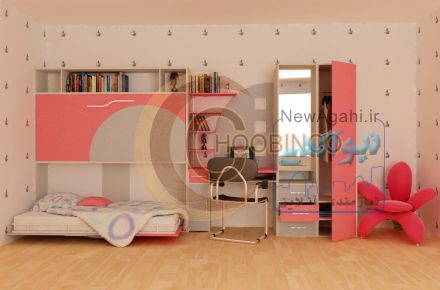 انواع تخت تاشوی دو طبقه کمجای چوبینکو