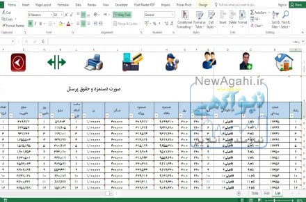 برنامه حقوق و دستمزد ۹۶ آریان منطبق با قانون کار سال ۱۳۹۶ تحت اکسل