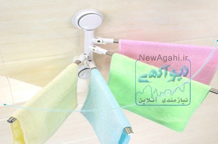 پایه حوله  دارای ۳ پایه چرخشی ۱۸۰ درجه