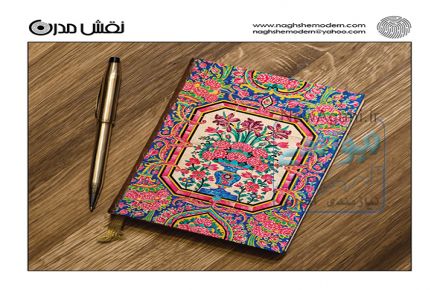 سالنامه، دفترچه یادداشت و دفتر تلفن با جلد چوبی