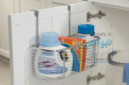 هولدر و جای شوینده  استیل درب کابینت