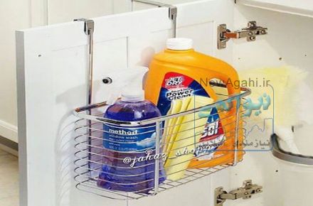 هولدر و جای شوینده  استیل درب کابینت