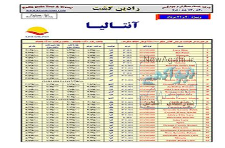 تور آنتالیا ویژه 20 و 21 مرداد 96