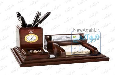 ساعت رومیزی چوبی