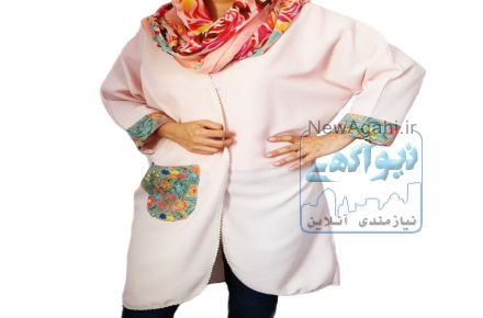 مانتو عبایی پارچه شانتون طرح سنتی
