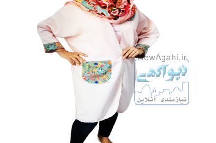 مانتو عبایی پارچه شانتون طرح سنتی