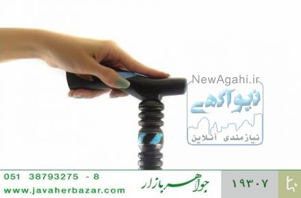 عصا آبنوس و کهربا و فیروزه ارزشمند و فاخر - کد 19307