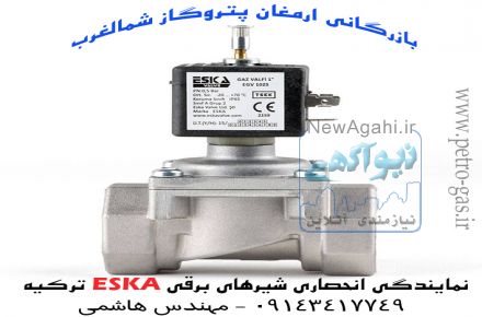 نمایندگی انحصاری شیرهای حساس به زلزله و برقی اسکا و اتصالات گازی