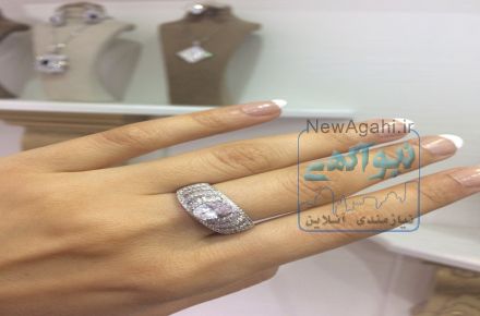 حلقه و پشت حلقه های نقره زیورآلات الماسین