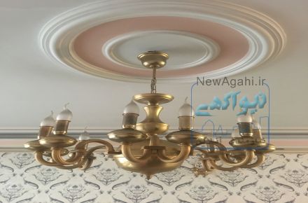2جفت لوستر ١٢ شاخه برنز با ٢ ديوار كوب