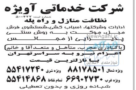 خدماتی نظافتی آویژه