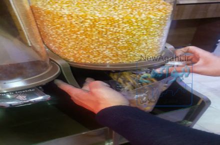 قفسه حبوبات وآجیل دانه نما