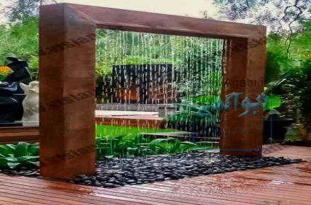 آبنما,اجرای آبنما,طراحی آبنما,ساخت آبنما,آبنما خانگی,آبنمای صخره ای,آبنمای شیشه ای