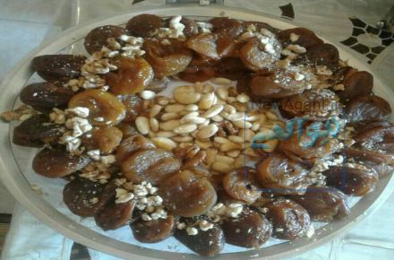 پذیرایی با دسر قیساوا با مغزی های آجیل و عطر زعفران طبیعی