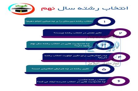 انتخاب رشته دبيرستان (نهم به دهم)