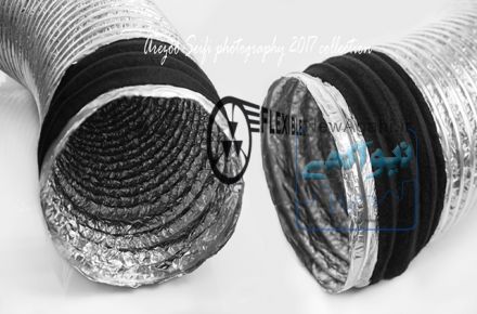 کانال خرطومی فلکسیبل با عایق الاستومری با برند تجاریFlexible Duct