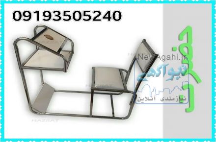 صندلی نماز حضرت استیل پشتی دار