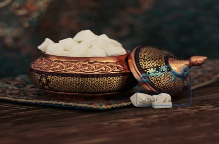 قندان مسی خاتم