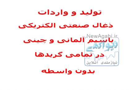 تولید و واردات بی واسطه انواع ذغال های الکتریکی سیم دار 